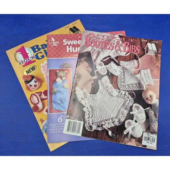 Vintage Annies Attic Crochet Baby Gift Patterns 3 Booklets - Picture 8 of 8
